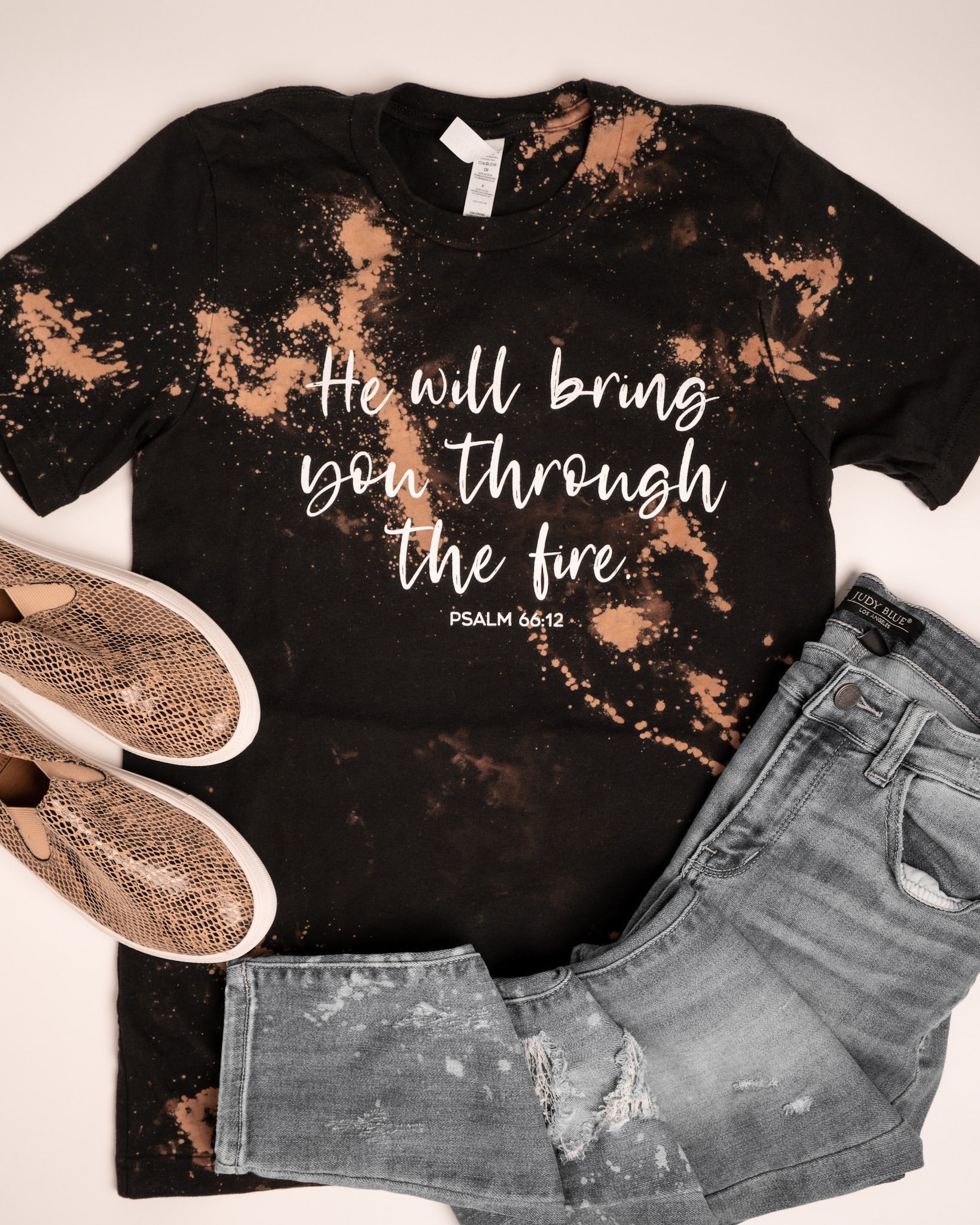 Fire Bleached Graphic Tee