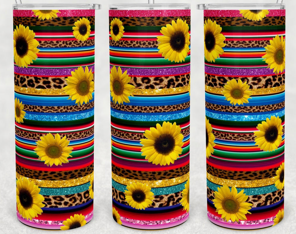 Serape Sunflower - 20 oz Tumbler