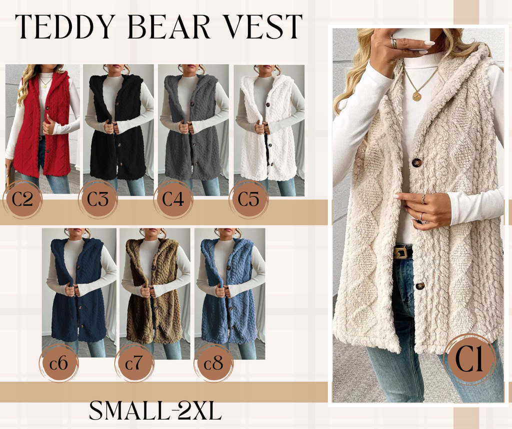 PREORDER: Teddy Bear Vest 12.8.25 OSYM