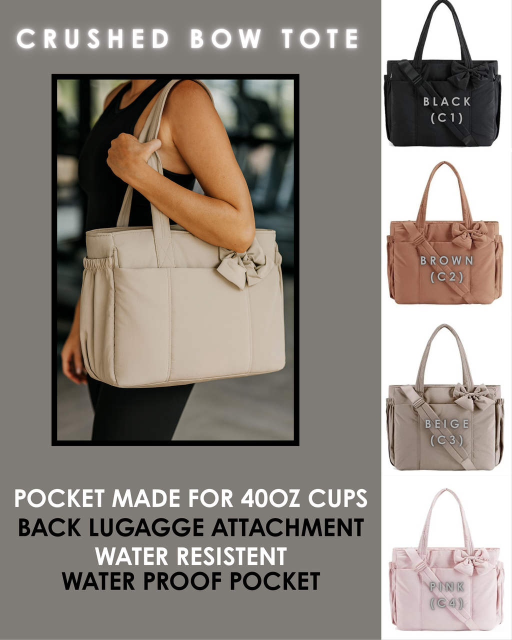 PREORDER: Crushed Bow Tote 12.15.25 osym