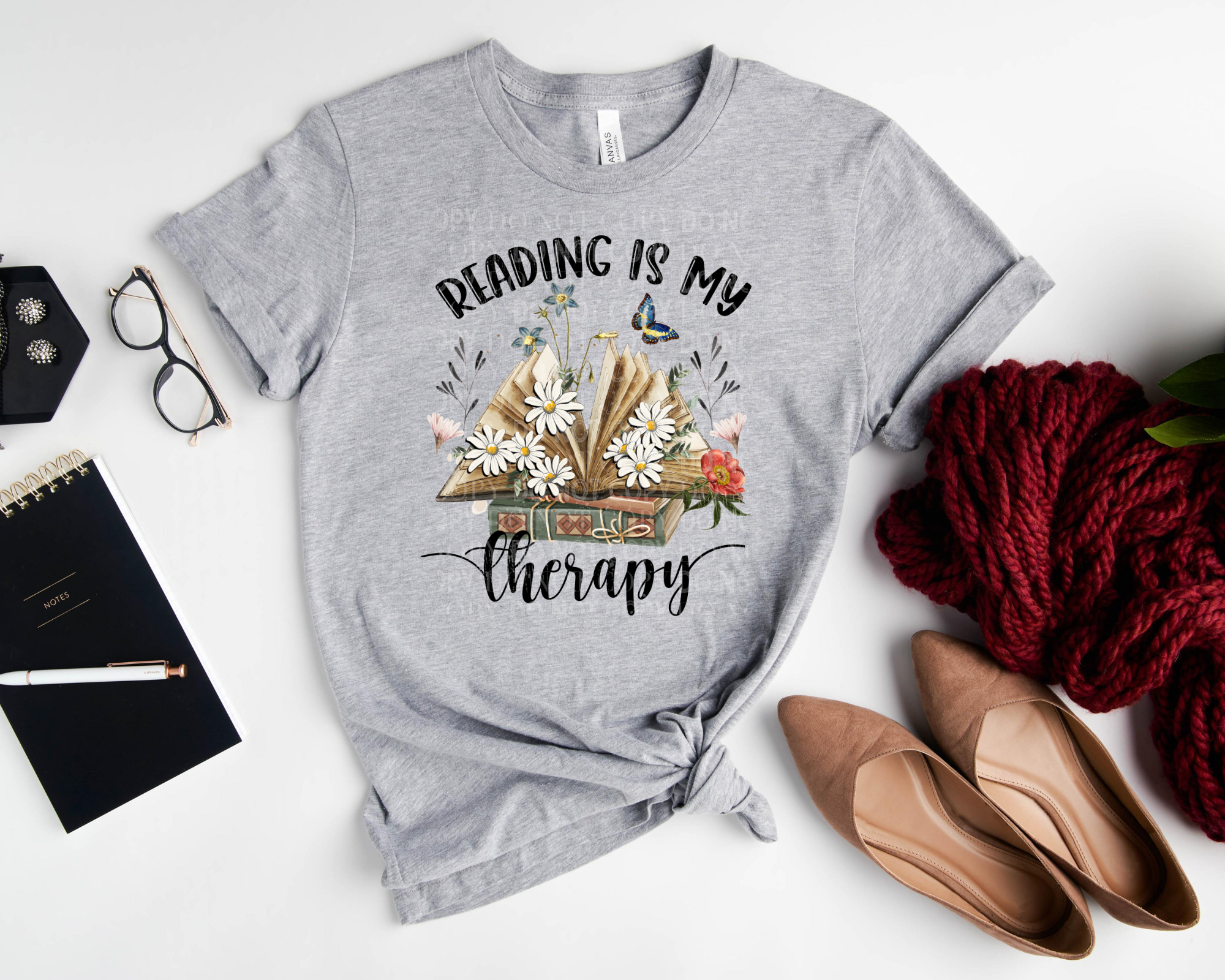 Reading Is My Therapy - Tee