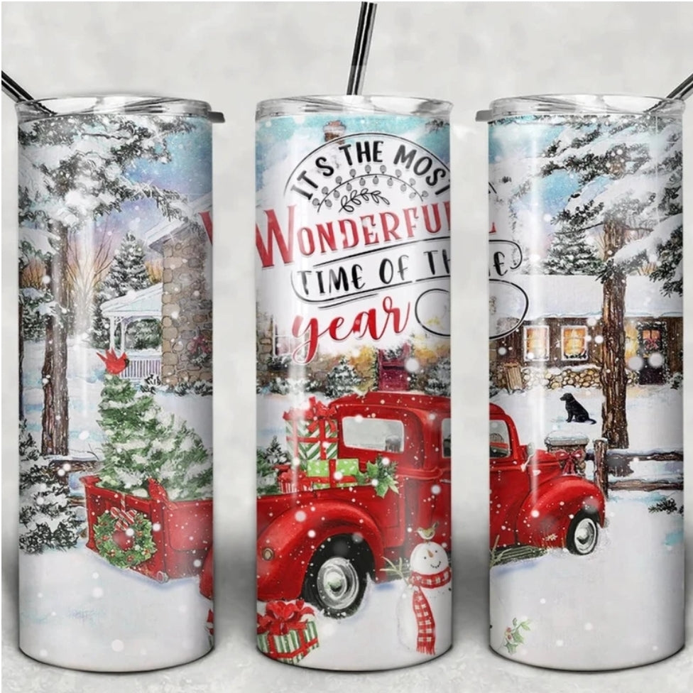 White most wonderful time of the year Tumbler
