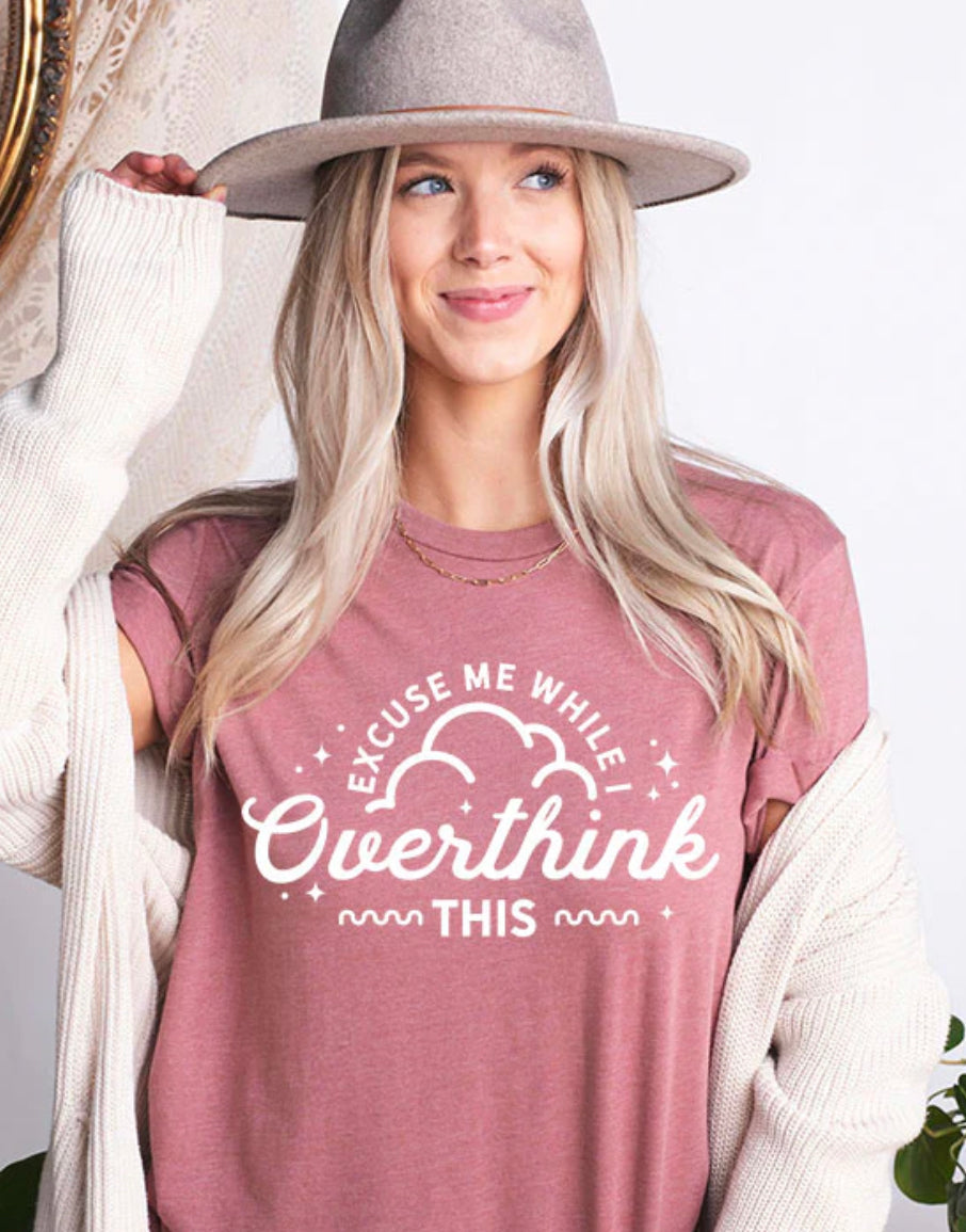 Overthinker - Mauve Tee